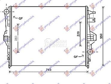 HLADNJAK MOTORA 3.0/3.6 TSI-TF za Porsche Cayenne od 2015. do 2018. god.
