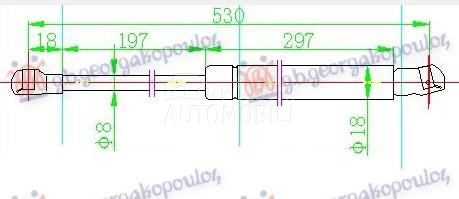 AMORTIZER GEPEK VRATA (532L-52