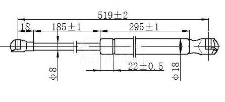 AMORTIZER GEPEK VRATA (519L-53