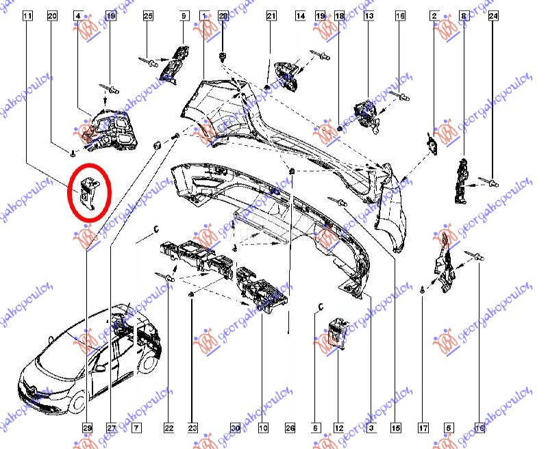 NOSAC ZADNJEG BRANIKA