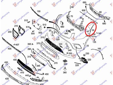 NOSAC PREDNJEG BRANIKA za Mercedes Benz GLC Klasa od 2015. do 2020. god.