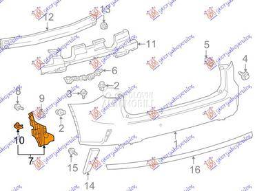 NOSAC ZADNJEG BRANIKA za Lexus RX od 2015. do 2020. god.