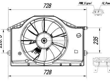 Ventilator za Honda Civic od 2016. do 2022. god.