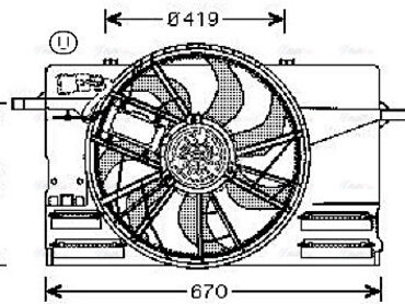 Ventilator za Volvo S40 od 2004. do 2007. god.