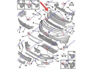 Maska za Peugeot 2008 od 2016. do 2019. god.