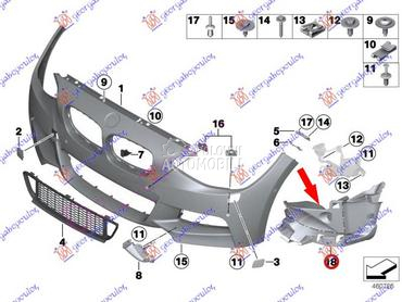 NOSAC PREDNJEG BRANIKA za BMW Serija 2 od 2014. do 2019. god.