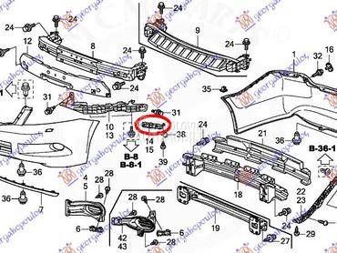 NOSAC PREDNJEG BRANIKA za Honda Accord od 2008. do 2015. god.