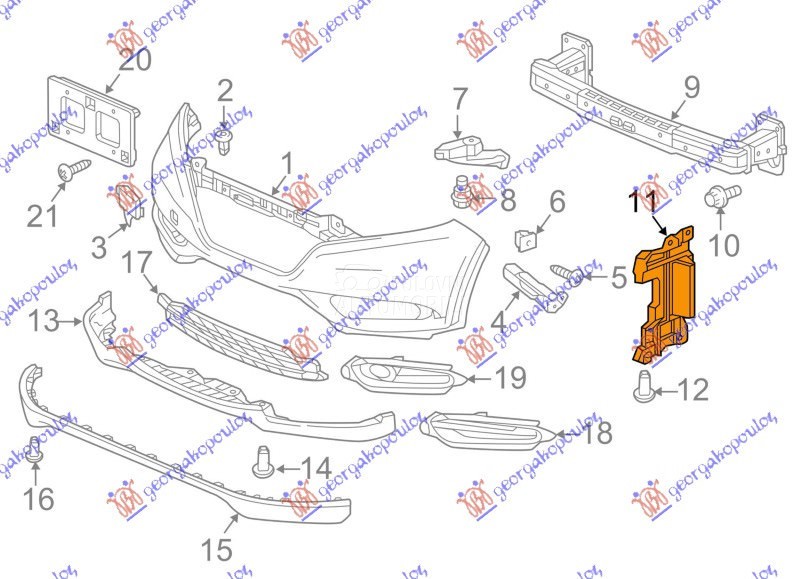 NOSAC PREDNJEG BRANIKA