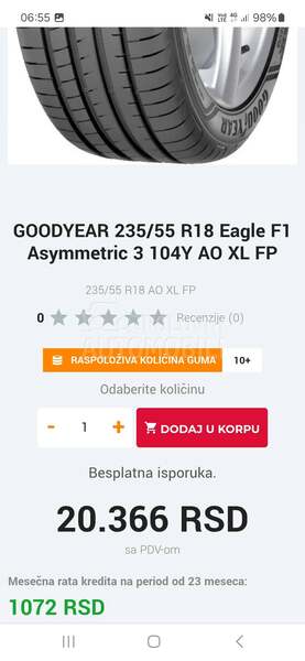 Goodyear 235/55 R18 Letnja