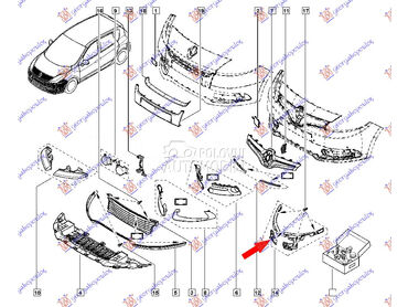 NOSAC PREDNJEG BRANIKA za Renault Scenic od 2012. do 2016. god.