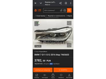 far za BMW Serija 7 od 2014. do 2025. god.