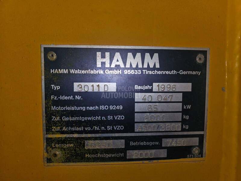 Hamm Hamm 3011D