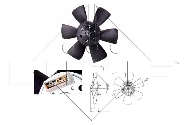 Ventilator motora visko