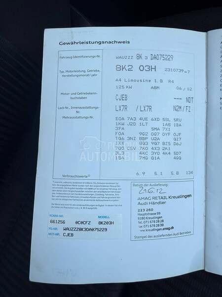 Audi A4 LED S-Tronic CH