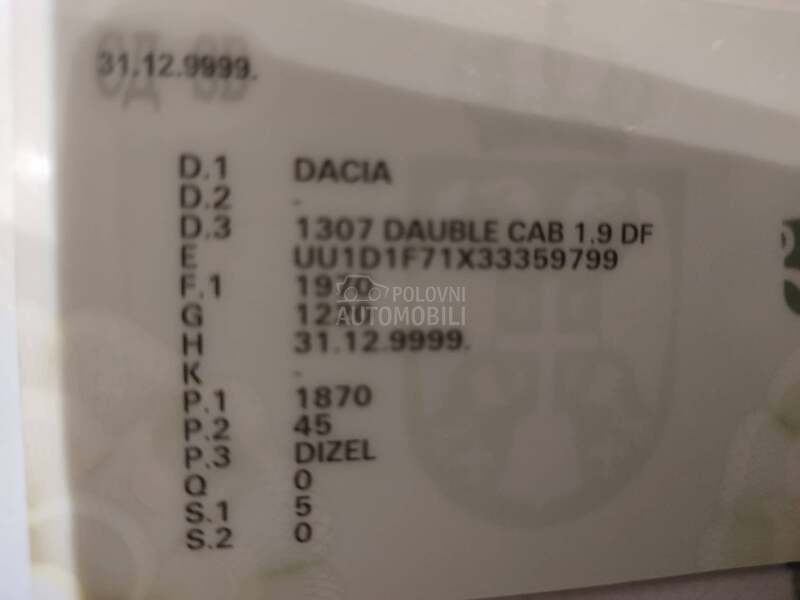 Dacia 1307 pick up 4x4