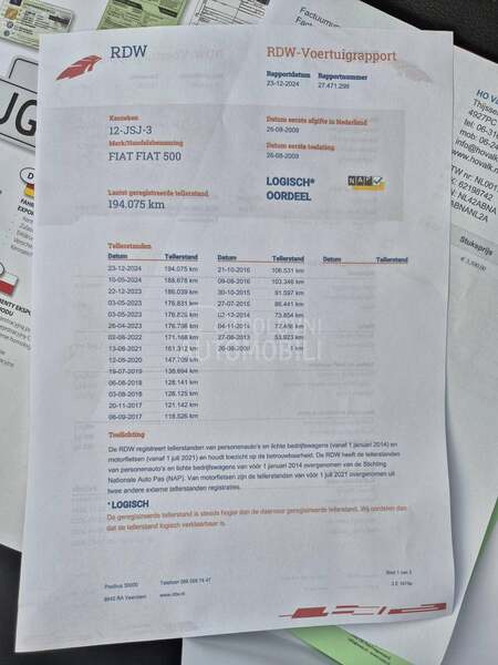 Fiat 500 1.2b PA.NO AU.TO
