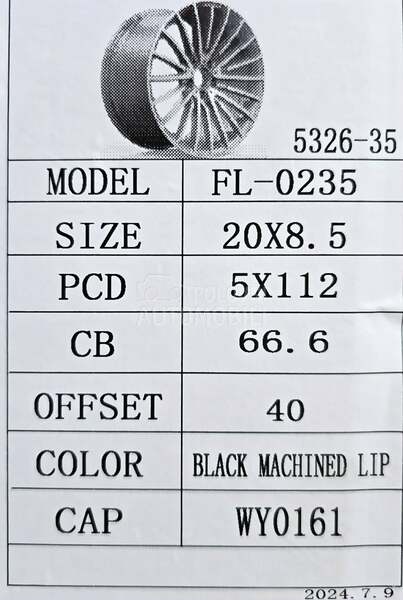 Aluminijumske felne replica mercedes 20" 5 x 112