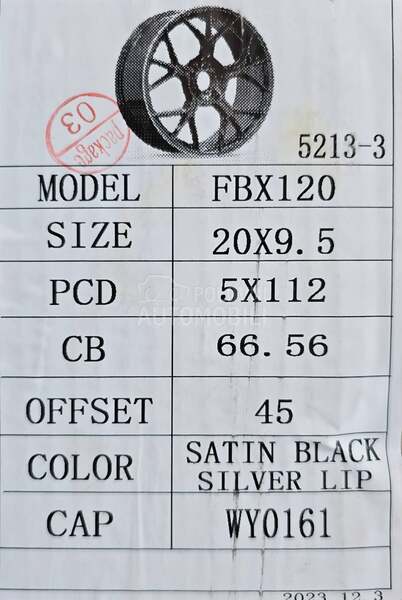 Aluminijumske felne mercedes replica 20" 5 x 112