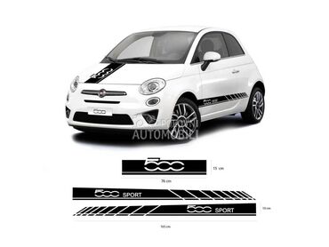 Set nalepnica bocne + hauba za Fiat 500