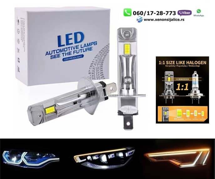 Led sijalice h1 pro 55w velicina kao halogene sijalice