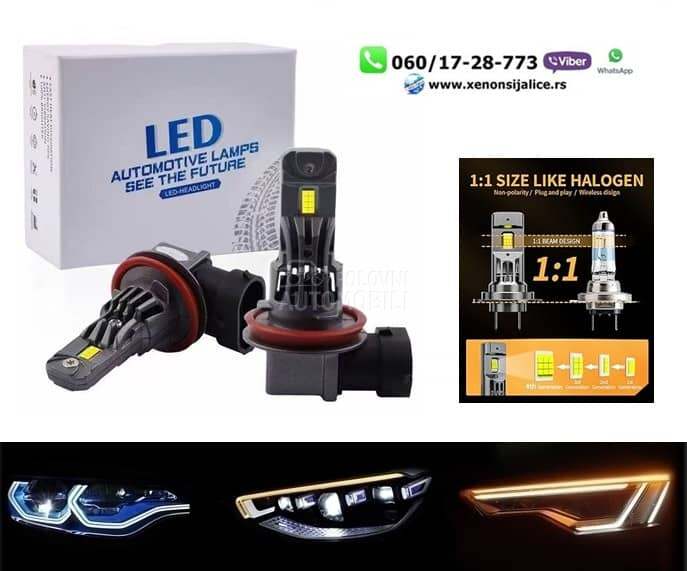 Led sijalice h8 pro 55w velicina kao halogene sijalice