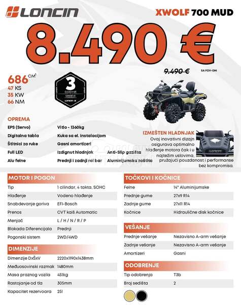 Loncin XWolf 700 MUD NA STANJU