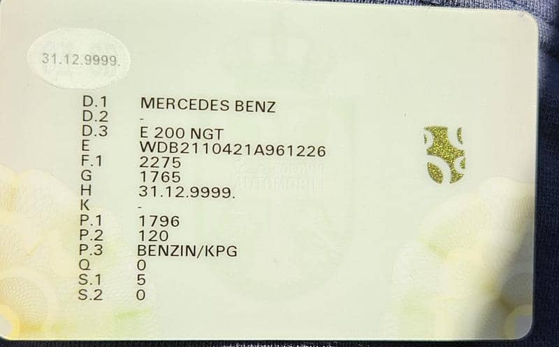 Mercedes Benz E 200 Metan