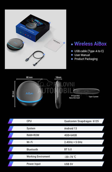Android CarPlay AI adapter Box