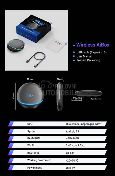 AI Box Carplay Android Adapter