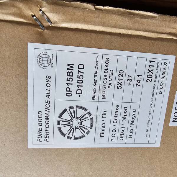 Aluminijumske felne f15 f16 x5 x6 20" 5 x 112