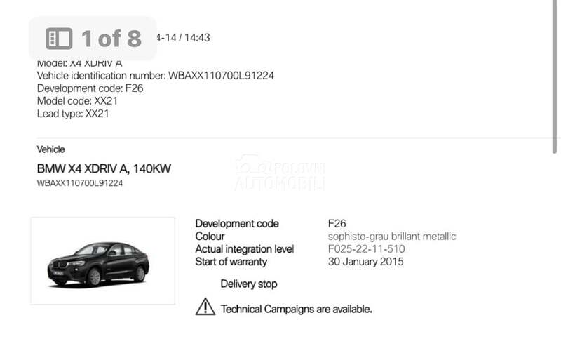 BMW X4 2.0d x-drive 190