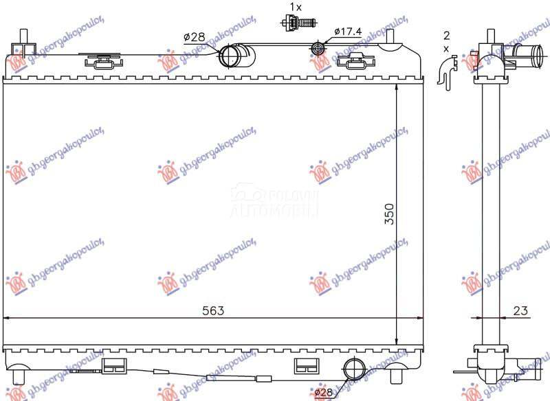 HLADNJAK MOTORA 1.25/1.4/1....
