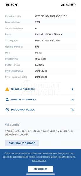 Citroen C4 Picasso 1,6i  LPG