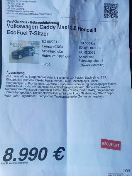 Volkswagen Caddy Maxi