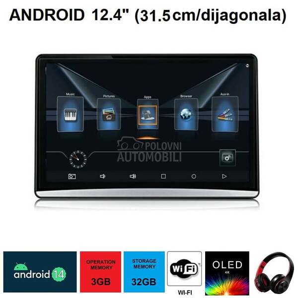 OLED ANDROID MONITOR 31.5cm ZA NASLON SEDISTA