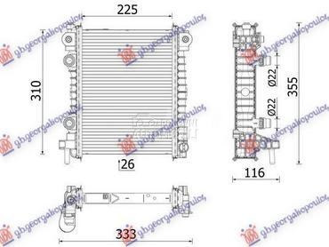 HLADNJAK MOTORA DODATNI 2.0... za Alfa Romeo Stelvio od 2016. do 2025. god.