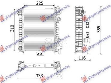 HLADNJAK MOTORA DODATNI 2.0... za Alfa Romeo Stelvio od 2016. do 2025. god.