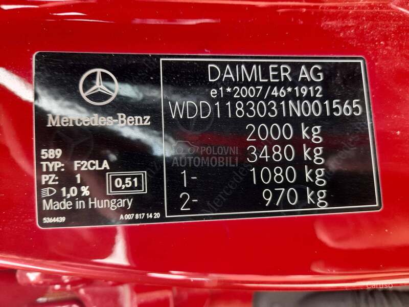 Mercedes Benz CLA 180 AMG DTC