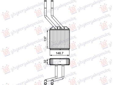GREJAC KABINE DIZEL (ZADNJI... za Fiat Ostalo od 2006. do 2014. god.