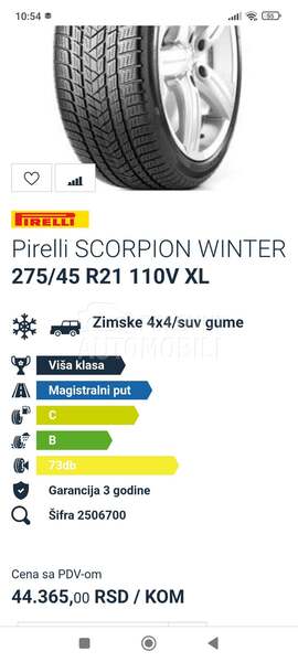 Pirelli 275/45 R21 Zimska