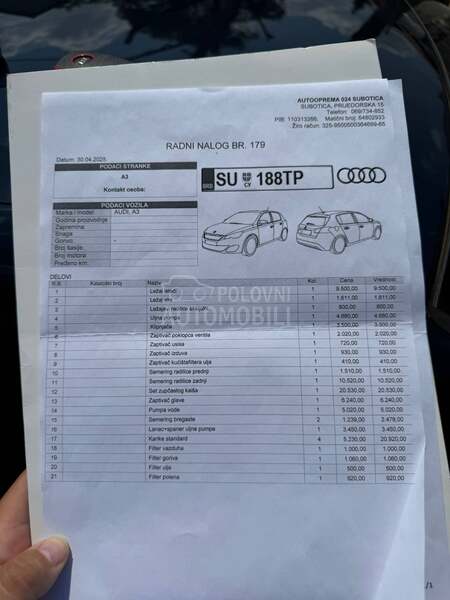 Audi A3 2.0TDI 140k.s