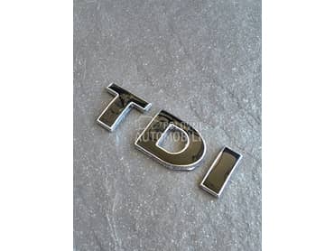 TDI crno hrom oznaka gepeka za Volkswagen Ostalo