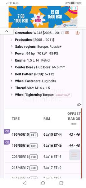 Aluminijumske felne Mercedes VW Audi 17" 5 x 112
