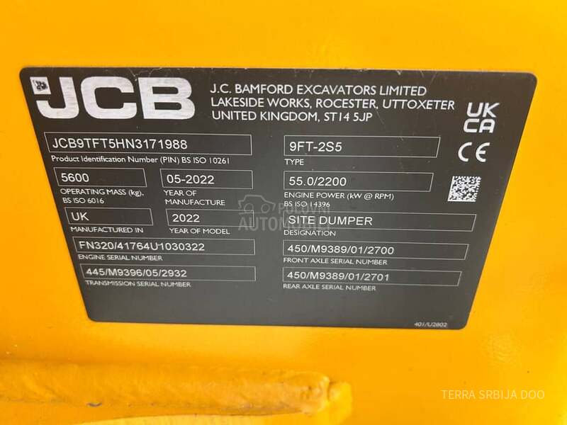 JCB 9TFT 2