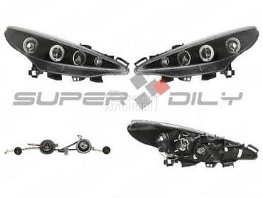 Farovi Angel Eyes Crni za Peugeot 207 od 2006. do 2013. god.
