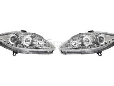 Farovi Devil Eyes Hrom Crni za Seat Leon