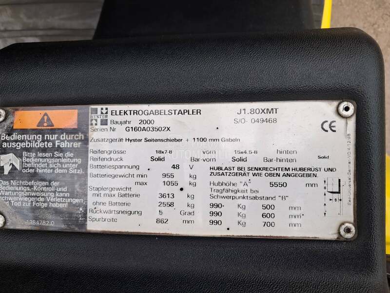 Hyster J 1.80 xmt