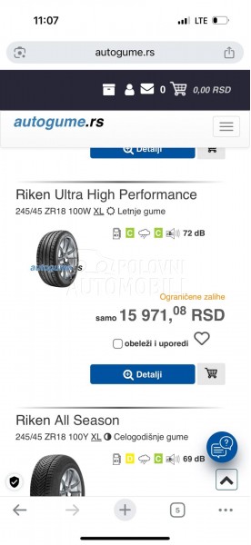 Riken 245/40 R18 Letnja