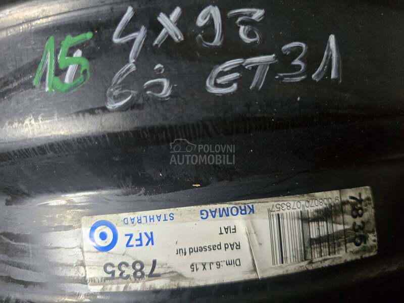 Čelične felne doblo 15" 4 x 98