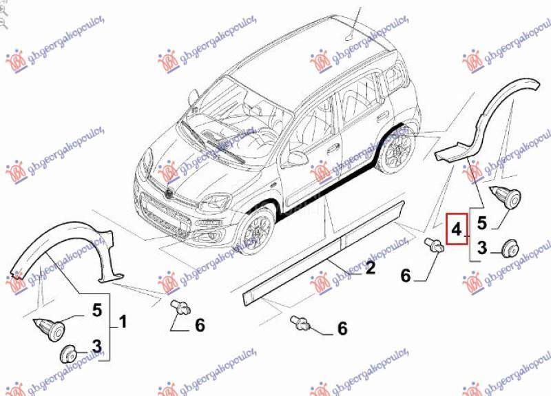 RUB PLASTICNI ZADNJEG BLATO...